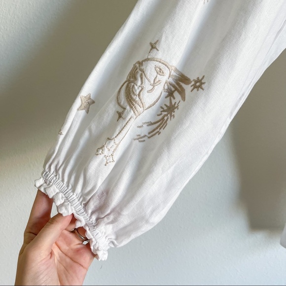 ❤️SOLD❤️Johnny Was Algol Linen Split Neckline Whi - Picture 6 of 11